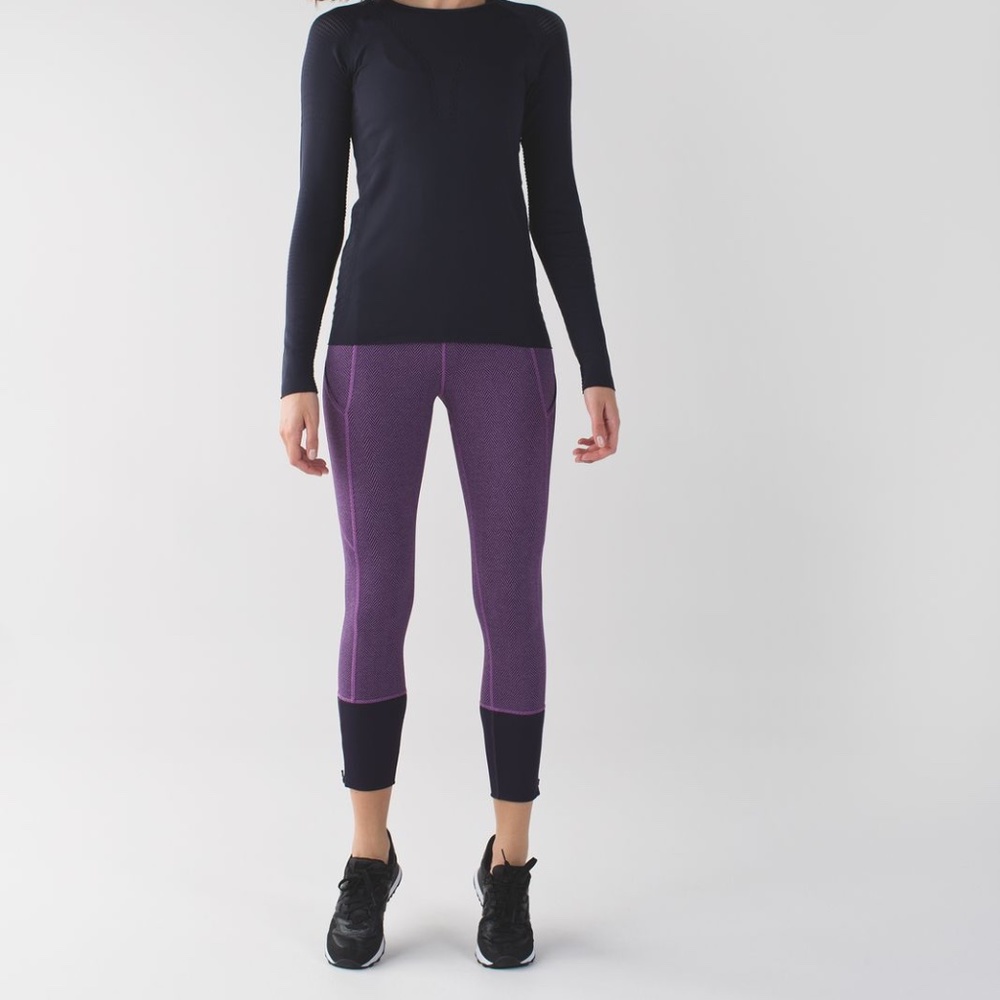 lululemon athletica Purple and Black Leggings